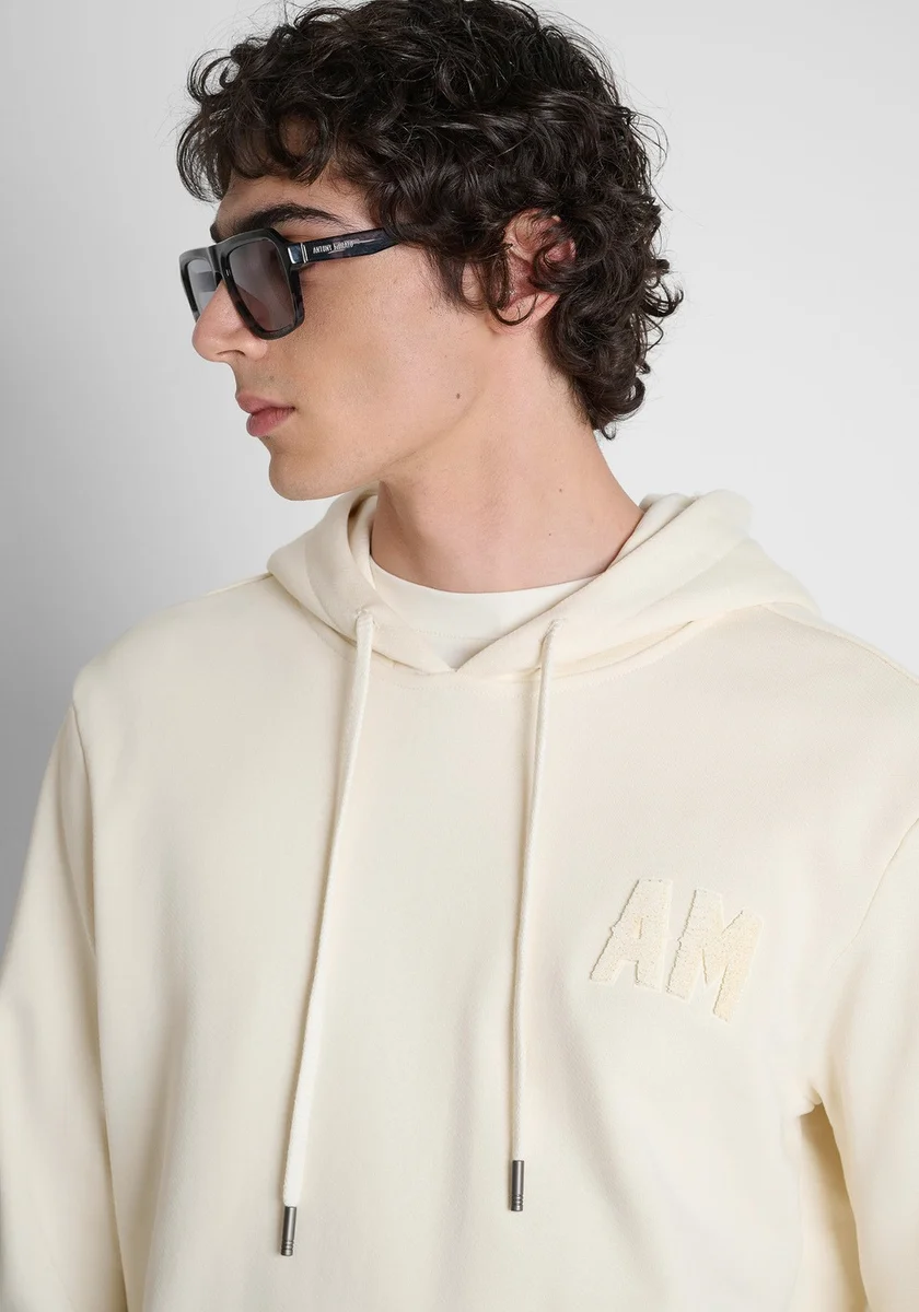 SUDADERA MORATO BEIGE CON CAPUCHA 