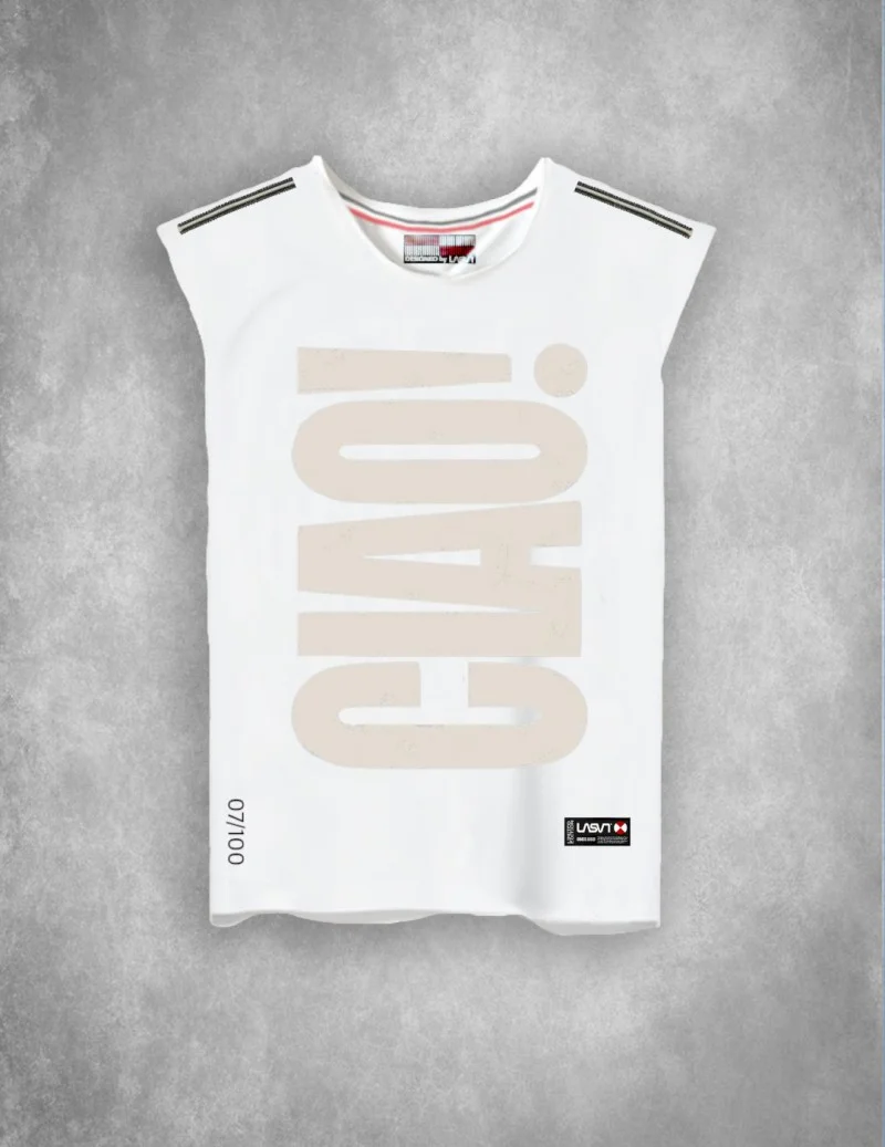 CAMISETA MUJER LA SAL CIAO BLANCO