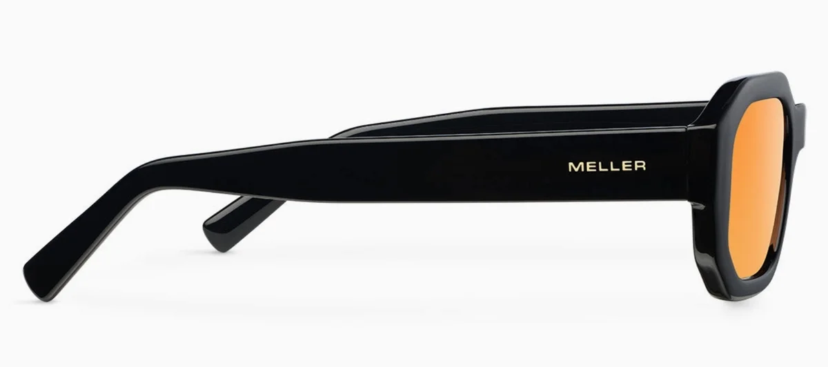 Gafas MELLER UNISEX de sol Kessie negras con lentes naranjas