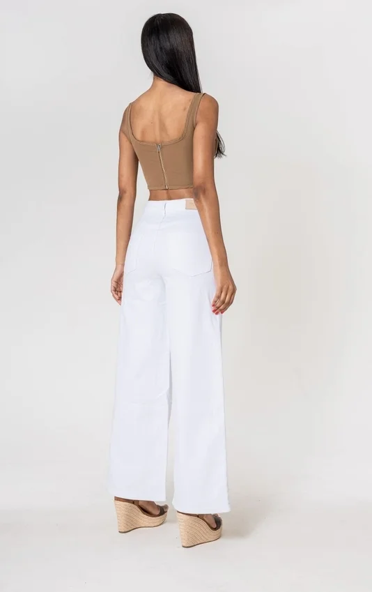 DENIM TIRO ALTO ANCHOS NINA CARTER BLANCO