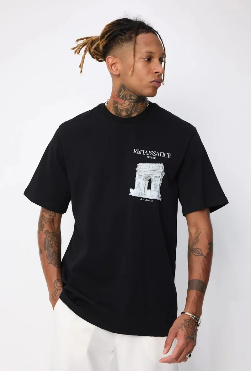 Camiseta en corte recto Campos eliseos 
