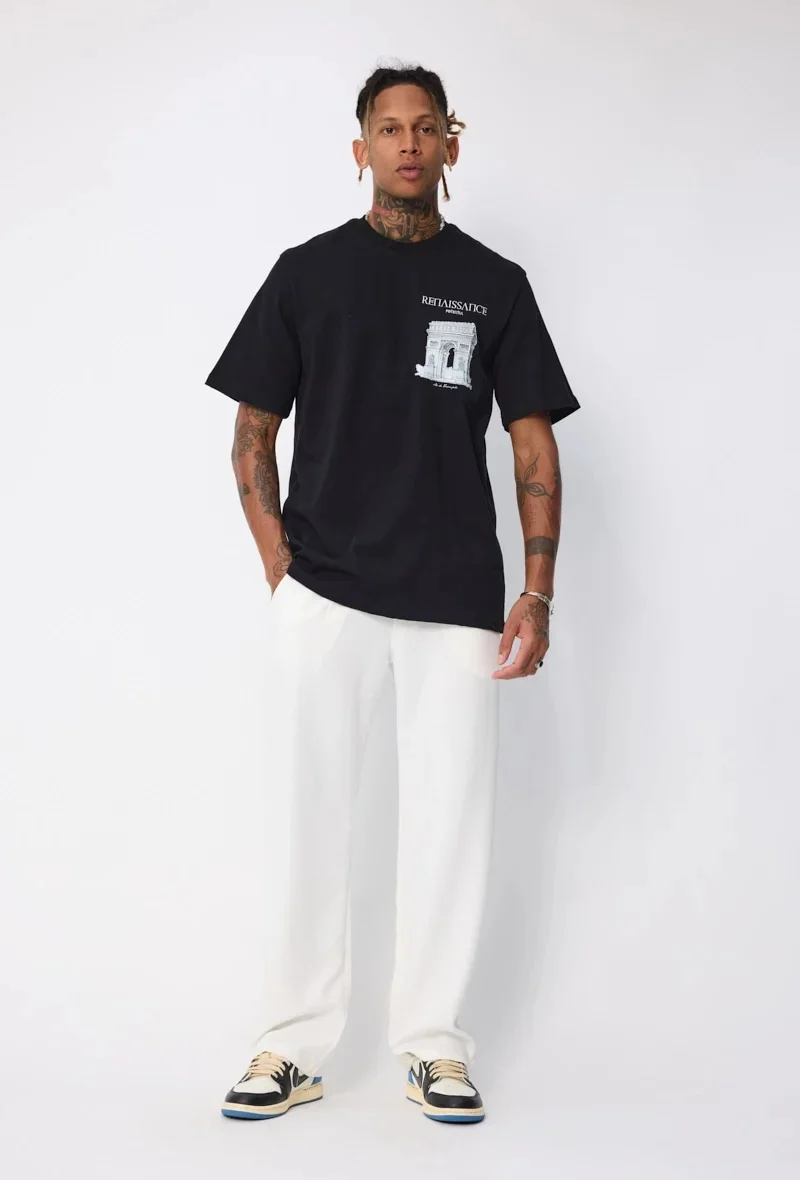 Camiseta en corte recto Campos eliseos 