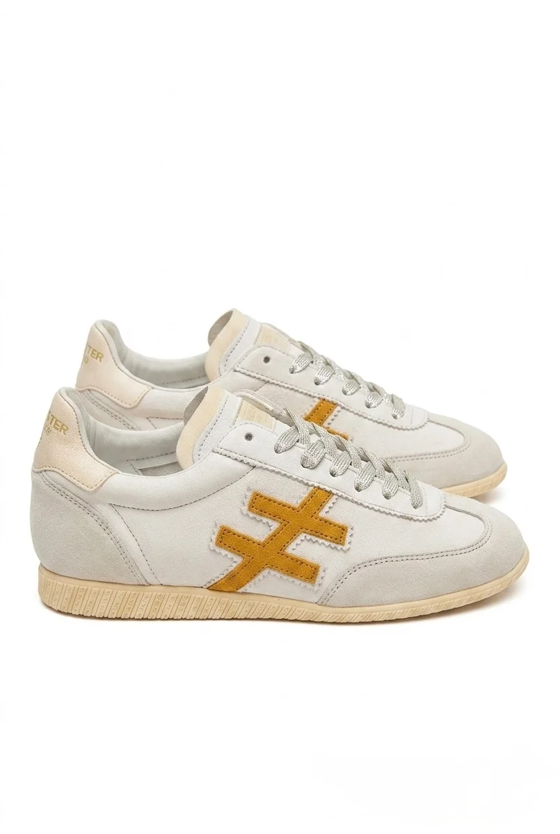 ZAPATILLAS BAJAS ANOTHER TREND WHITE MOSTAZA