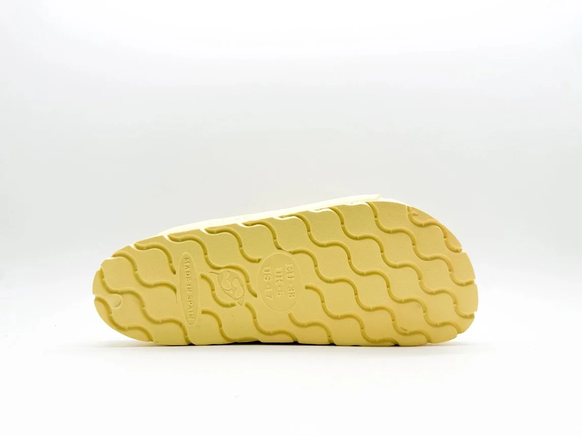 Sandalias veganas Ecofoam thies 1856 ® en limón sorbete