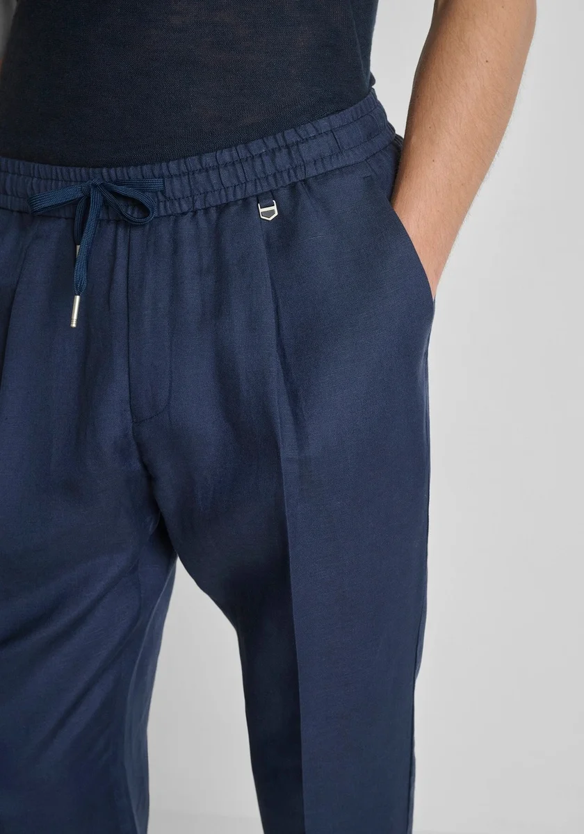 PANTALONES MORATO REGULAR FIT «NEIL» DE MEZCLA DE LINO SLUB