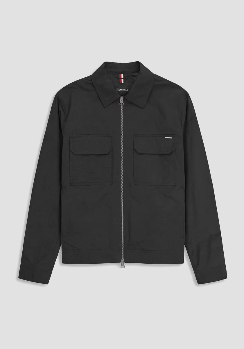 CHAQUETA MORATO RELAXED FIT NEGRO
