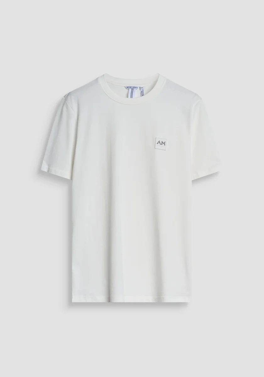 CAMISETA MORATO REGULAR FIT DE PUNTO DE ALGODÓN CON PEQUEÑO LOGOTIPO ESTAMPADO