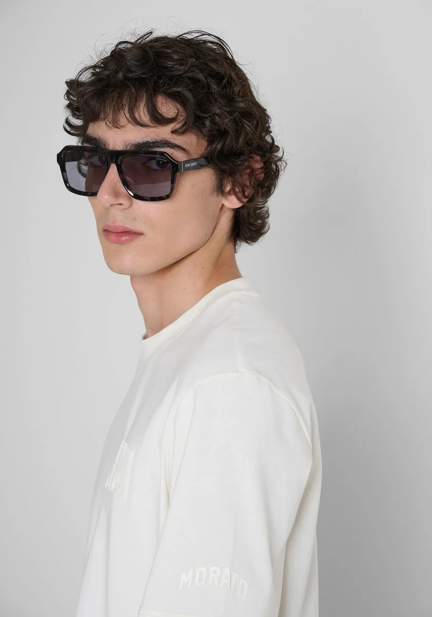 Camiseta Morato color mantequilla relaxed fit en punto jersey de algodón