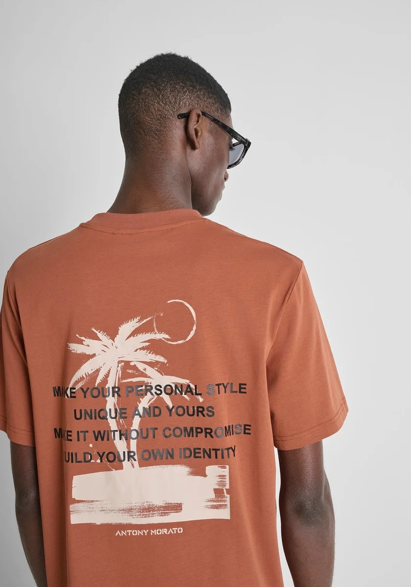 CAMISETA MORATO RELAXED FIT DE PUNTO DE ALGODÓN CON ESTAMPADO MOHO