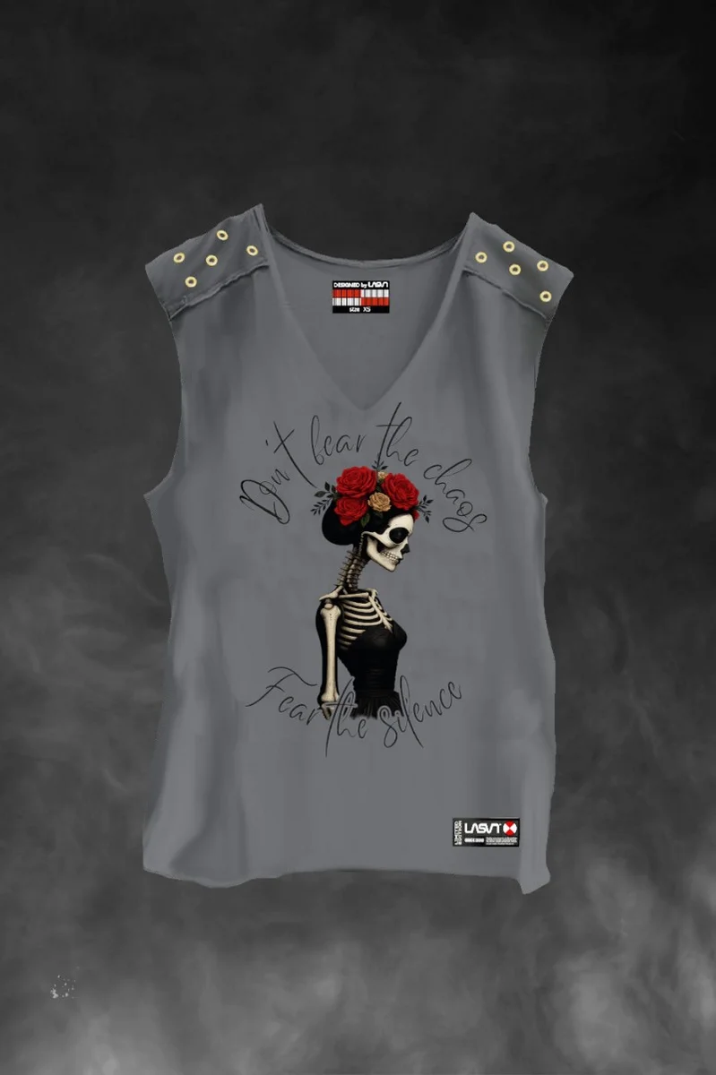 Camiseta de mujer LaSaL CHAOS gris