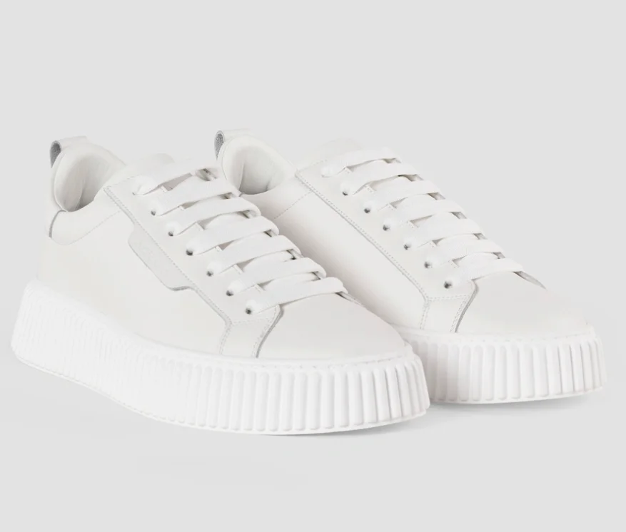 SNEAKER «HOPPER» EN PIEL LISA BLANCA