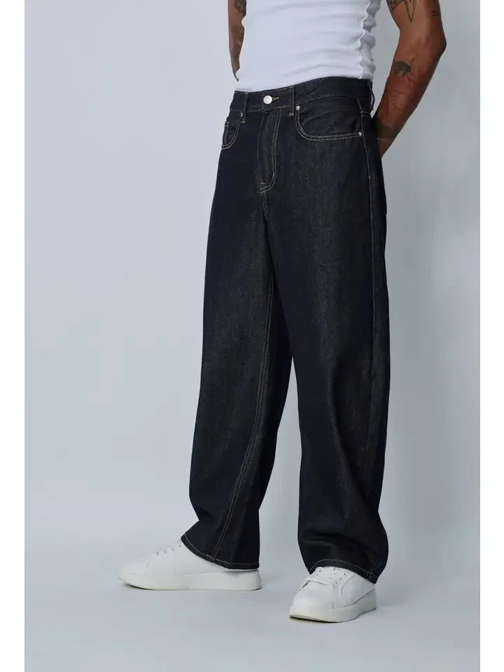 Denim Frilivin Paris recto en corte ancho