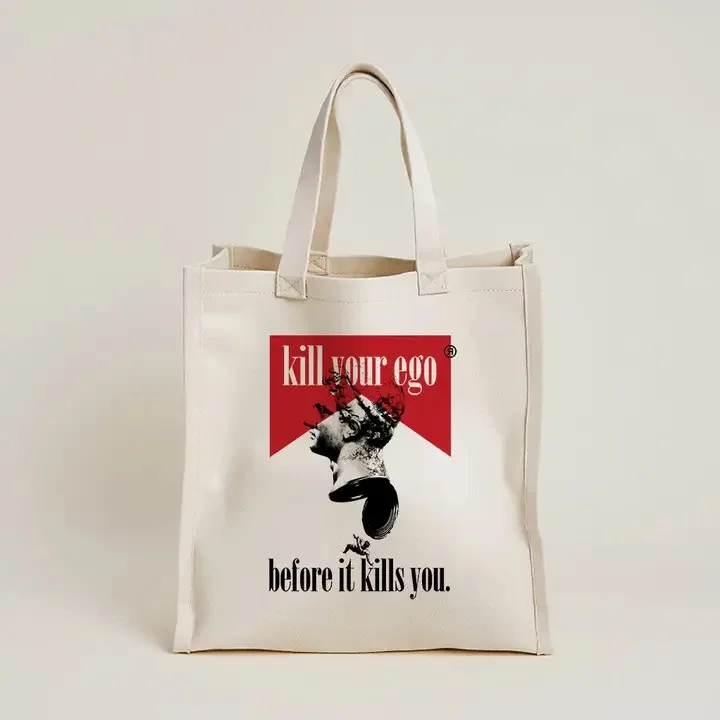 Mata tu Ego Independent Republic Bolsa de tela natural