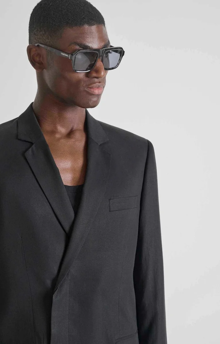 CHAQUETA MORATO DE DOBLE BOTONADURA REGULAR FIT «ALAN» EN MEZCLA DE LYOCELL Y LINO