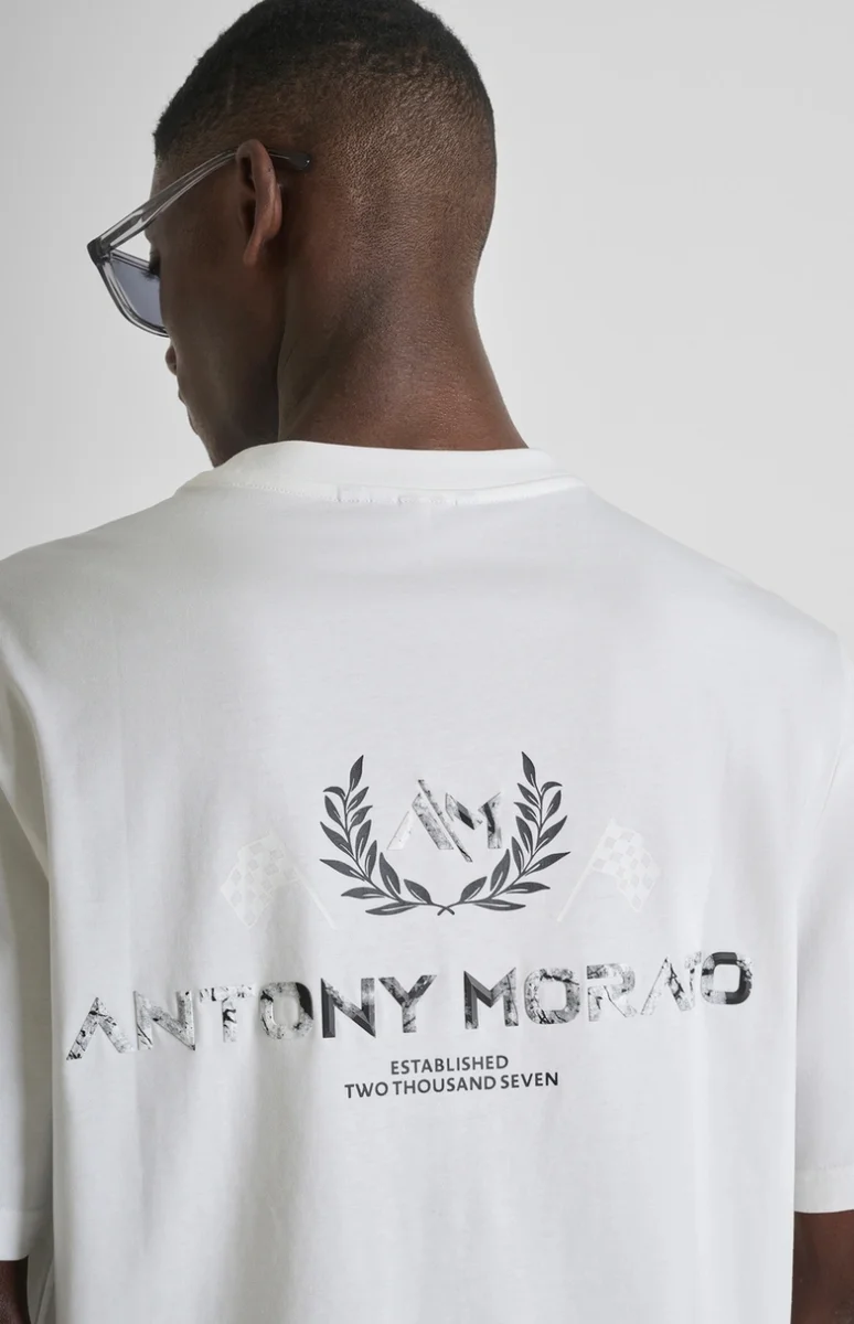 CAMISETA MORATO RELAXED FIT DE PUNTO DE ALGODÓN CON ESTAMPADO EFECTO MÁRMOL