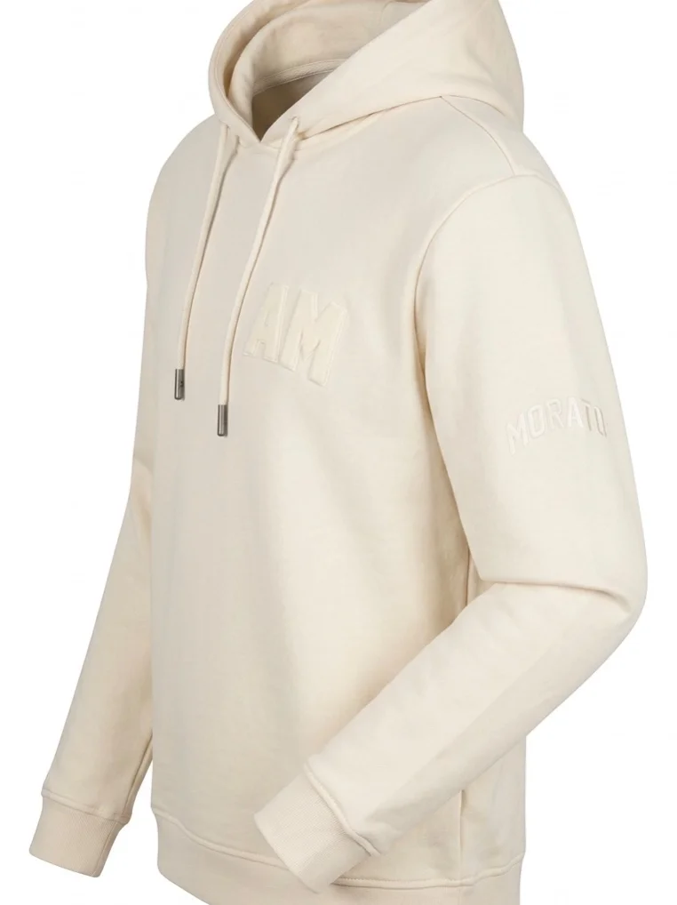 SUDADERA MORATO BEIGE CON CAPUCHA 