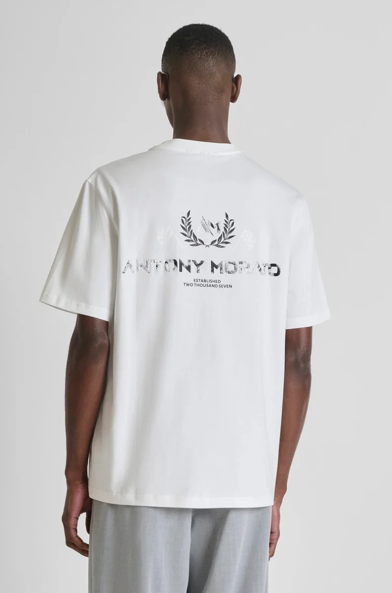 CAMISETA MORATO RELAXED FIT DE PUNTO DE ALGODÓN CON ESTAMPADO EFECTO MÁRMOL