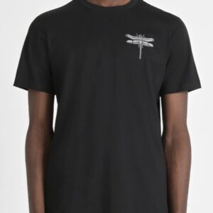 CAMISETA REGULAR FIT ANTONY MORATO CON LOGO LIBELULA BORDADO NEGRO