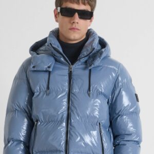 PLUMÍFERO MORATO AZUL BRILLANTE RELAXED FIT CON RELLENO ECOLÓGICO DUPONT SORONA