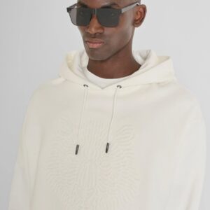 SUDADERA ANTONY MORATO CON CAPUCHA REGULAR FIT EN MEZCLA DE ALGODÓN BLANCO